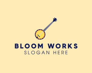 Sunny Banjo Player Music logo design