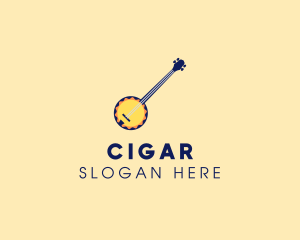 Sunny Banjo Player Music logo design