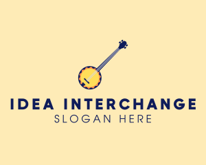 Sunny Banjo Player Music logo design