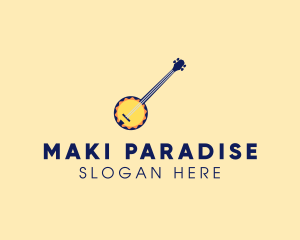 Sunny Banjo Player Music logo design