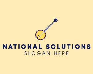 Sunny Banjo Player Music logo design