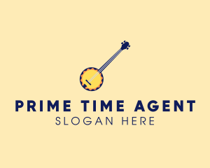 Sunny Banjo Player Music logo design