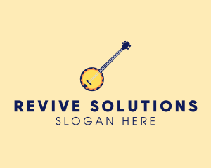 Sunny Banjo Player Music logo design