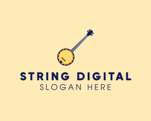 Sunny Banjo Player Music logo design