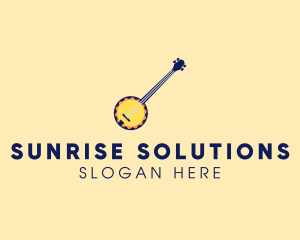 Sunny Banjo Player Music logo design