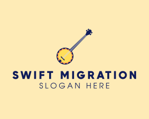 Sunny Banjo Player Music logo design