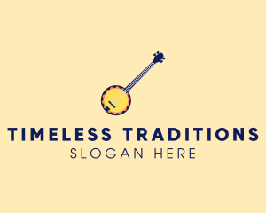 Sunny Banjo Player Music logo design