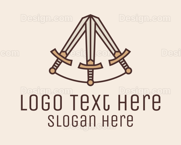 Medieval Sword Triangle Logo