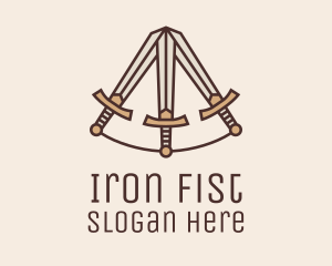 Medieval Sword Triangle logo design