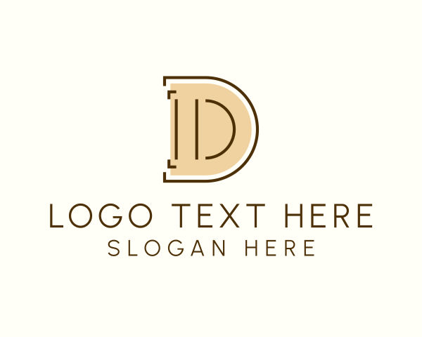 Letter D logo example 2