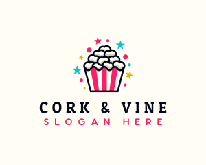 Popcorn Movie Food logo design