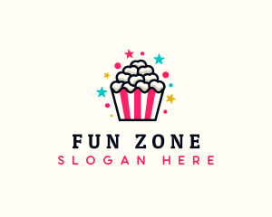 Popcorn Movie Food logo design