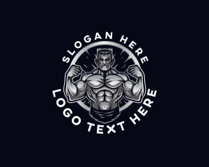 Strength Muscle Man Logo