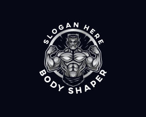 Strength Muscle Man logo design