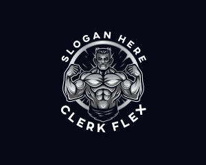 Strength Muscle Man logo design