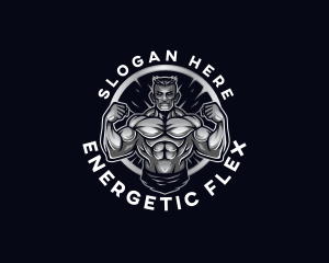 Strength Muscle Man logo design