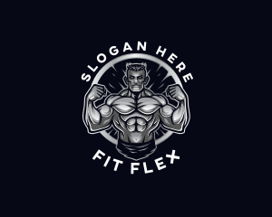 Strength Muscle Man logo design