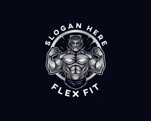 Strength Muscle Man logo design