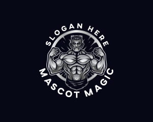 Strength Muscle Man logo design