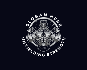 Strength Muscle Man logo design