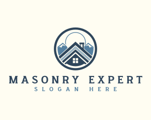 Mountain Roof Builder logo design