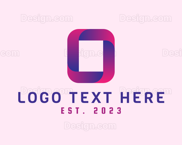 Digital Ribbon Letter O Logo