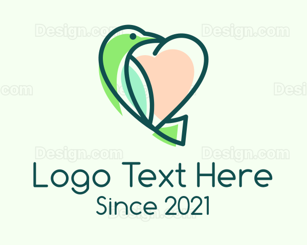 Love Bird Heart Logo