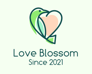 Love Bird Heart logo design