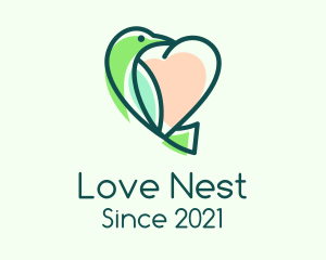 Love Bird Heart logo design