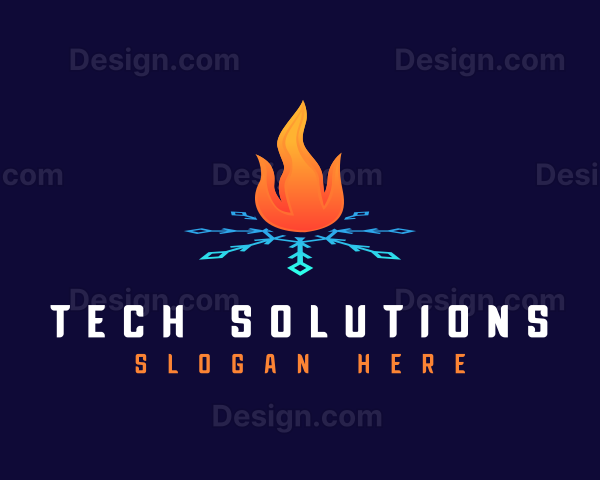 Industrial Heating Cooling Logo