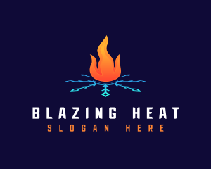 Industrial Heating Cooling  logo design