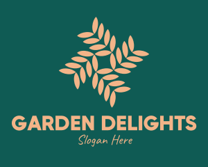 Brown Vegetation Pattern logo design