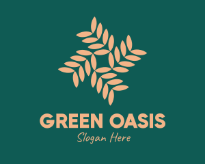 Brown Vegetation Pattern logo design