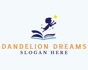 Child Kindergarten Book  logo design