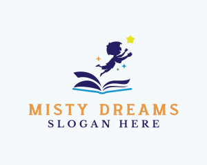 Child Kindergarten Book  logo design