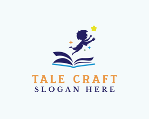 Child Kindergarten Book  logo design