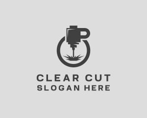 Laser Cutting Industrial Machine logo design