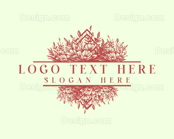 Lush Floral Garden Florist Logo