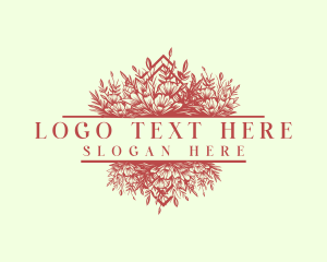 Lush Floral Garden Florist Logo