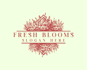 Lush Floral Garden Florist logo design