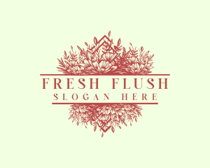 Lush Floral Garden Florist logo design