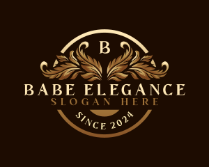 Decorative Leaf Boutique logo design