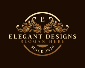 Decorative Leaf Boutique logo design