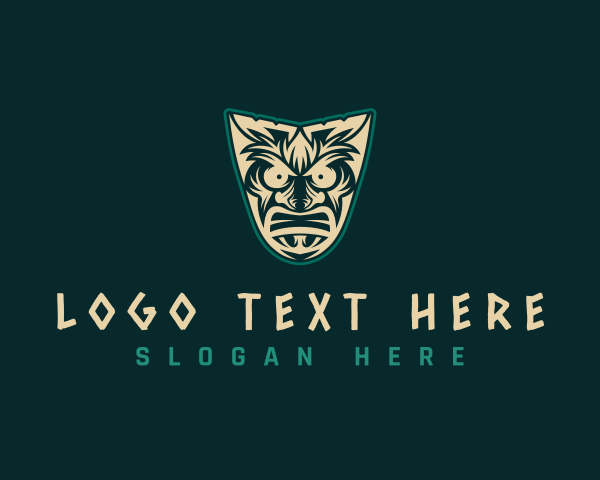 Maori Tribe Mask logo