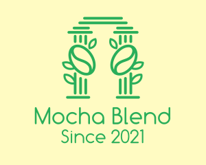 Natural Coffee Pillar logo design