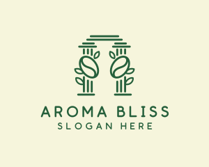 Natural Coffee Pillar logo design