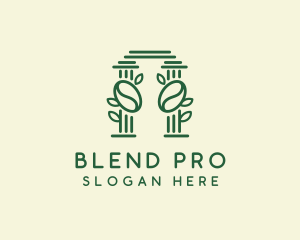 Natural Coffee Pillar logo design