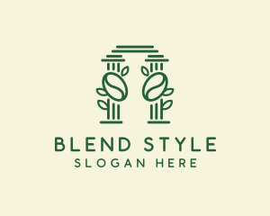 Natural Coffee Pillar logo design