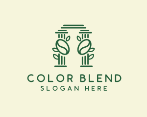 Natural Coffee Pillar logo design