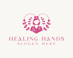 Medical Female Nurse logo design